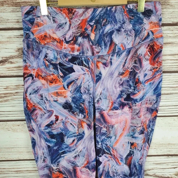 Lululemon Womens Size 10 Base Pace High Rise Crop Leggings Atmospheric Multi - Picture 3 of 12